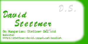 david stettner business card